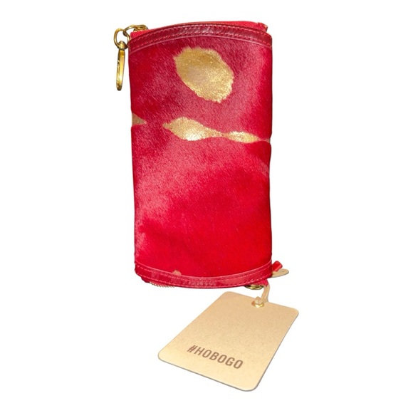 Hobo Spark Gold Leaf Cowhide Haircalf Eyeglass case – NWT WLT5